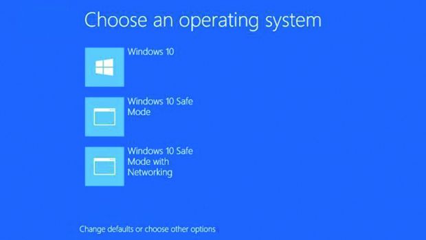Windows 10 boot menu default
